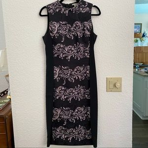 H&M Sleeveless Jacquard Weave Fitted Dress